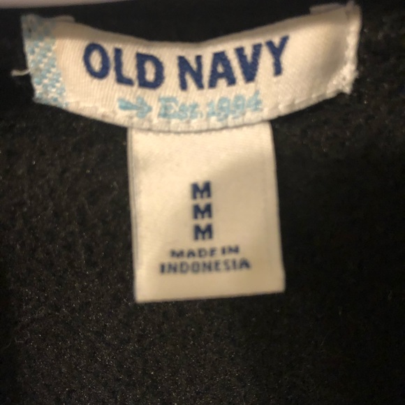 Old Navy black fleece zip up. - Picture 3 of 5